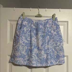 Blue and White Patterned Women's Skirt